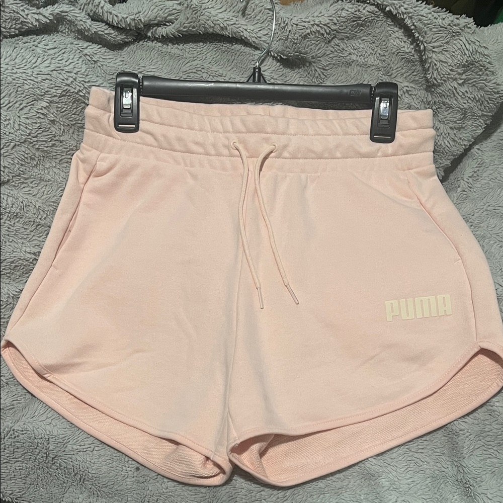 Puma Pink Athletic Shorts Relaxed Fit